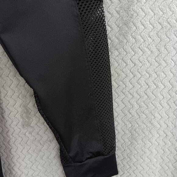 PINK VICTORIA'S SECRET ULTIMATE Women's Black Mesh Jogger Size S Pants Yoga Gym - Picture 5 of 5